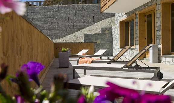 Francija CGH Residence et Spa Le Telemark Tignes terasa